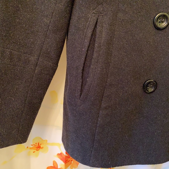 Croft & Barrow Black Double-Breasted Wool Pea Coat - Picture 2 of 10